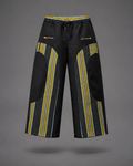 IBERƎ Labu Pants — relaxed foundational trousers in stripe Aso Oke and solid materials, tailored by hand in Lagos, Nigeria.